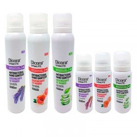 Spray desinfectante de manos. Pack multi aroma 75 ml y 200 ml