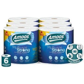 Rollo de papel multiusos Strong Amoos 3 capas 1kg. Pack 6 uds