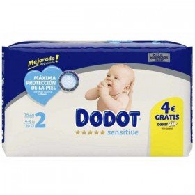 Dodot Sensitive recién nacidos Talla 2 (4-8 kg) - 39 uds